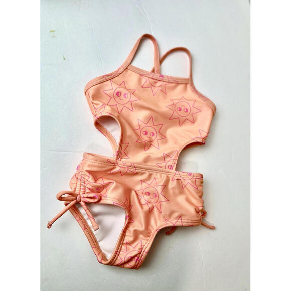 Cat & Jack Girls One-Piece Orange Sun Swimsuit Size 12 Months, Sunshine! - Picture 4 of 4